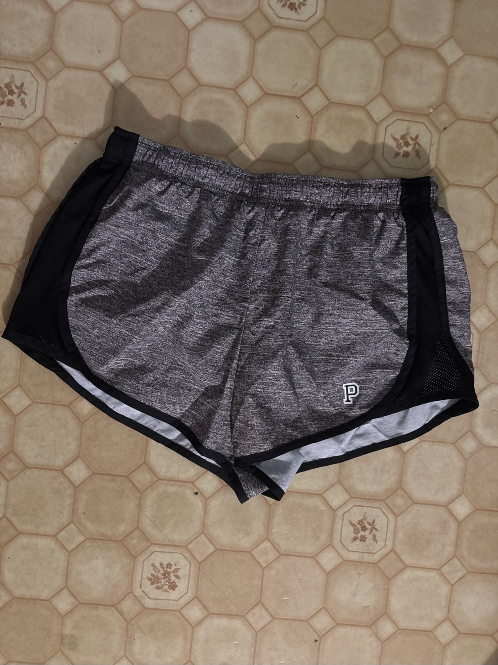PINK Victoria's Secret Gray and Black Athletic Shorts